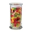 1 lb 2.8 oz. Jelly Beans in Glass Status Jar