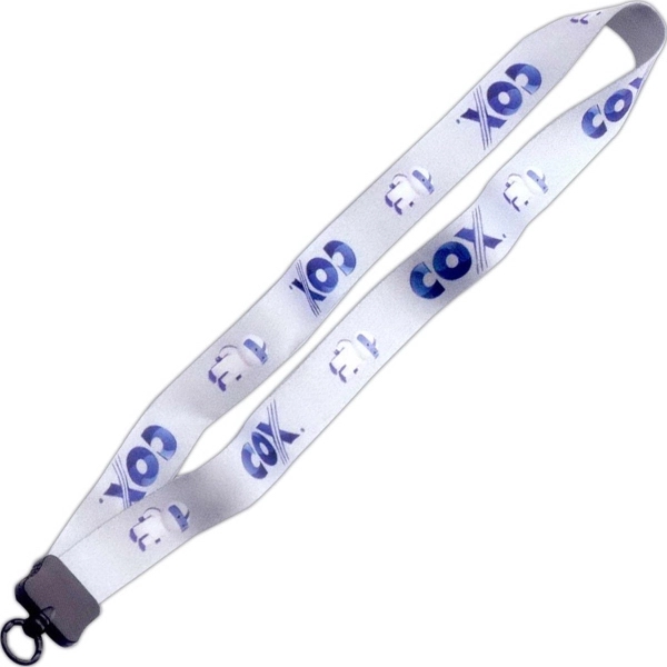 1" Dye-Sublimated Lanyard w/ Plastic Clamshell & O-Ring