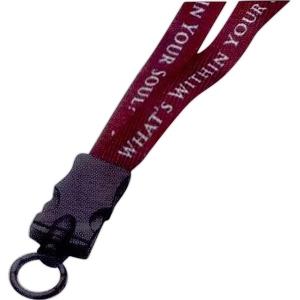 1/2" Dye-Sublimated Lanyard w/ Snap-Buckle Release & O-Ring
