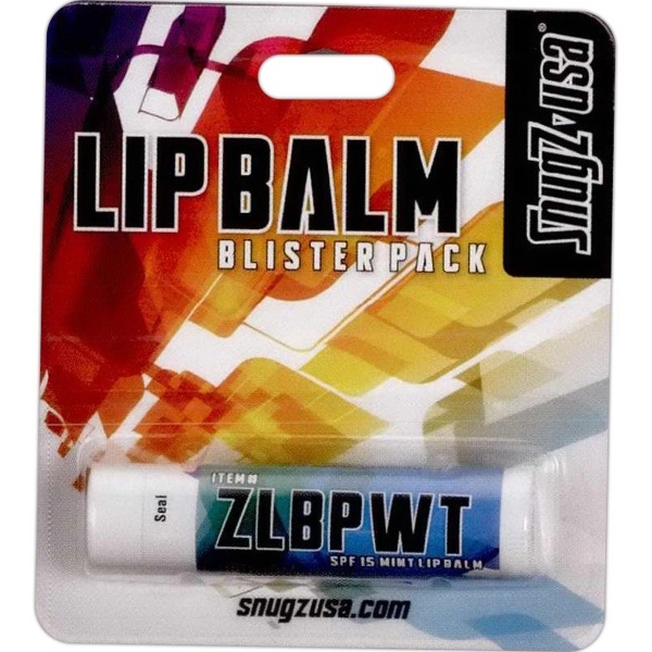 3 1/4" x 2" Blister Card with Standard Tube Lip Balm