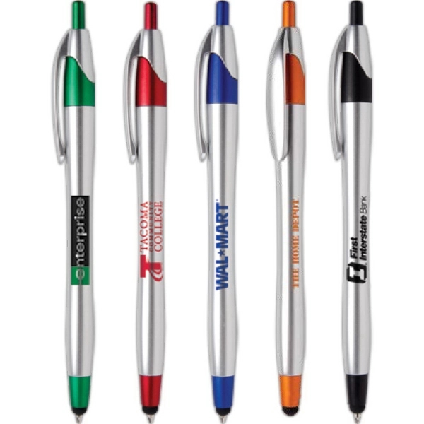 Javalina™ Chrome Stylus Pen (US Pat. 8,847,930 & 9,092,077)
