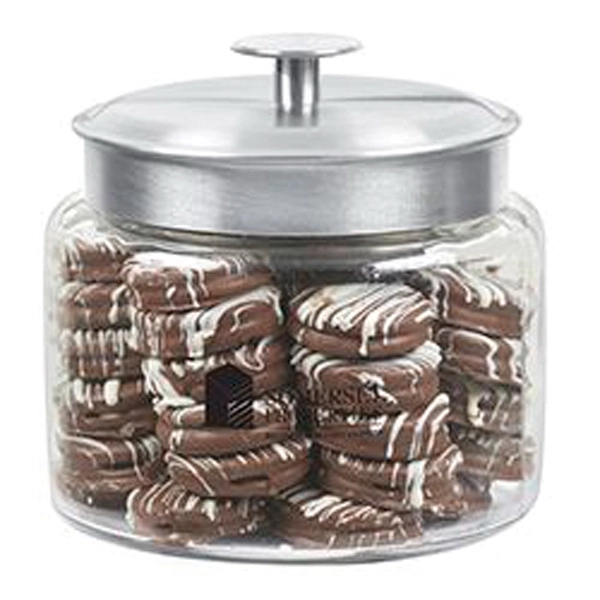 48 oz Glass Cookie Jar With Chocolate Covered Oreos