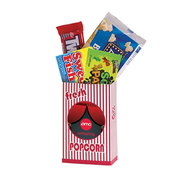 Striped Movie Snack Box With Assorted Candies