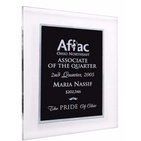 Clear Acrylic Plaque w/Metal Plate