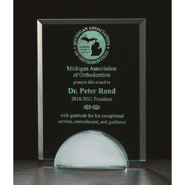Apex Series Glass Award with Mirror Base