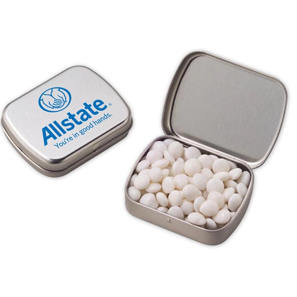 Small Hinged Tin with White Mints