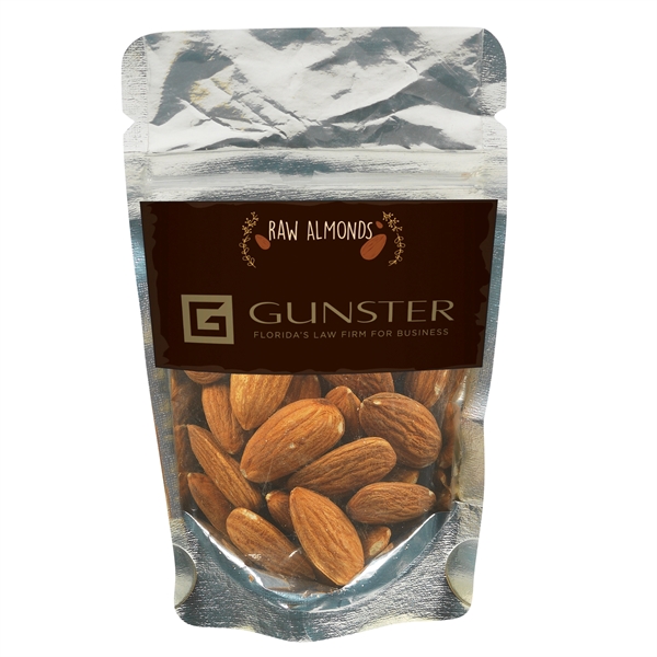Resealable Clear Pouch With Raw Almonds