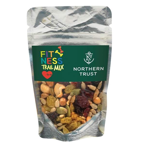 Resealable Clear Pouch With Fitness Trail Mix
