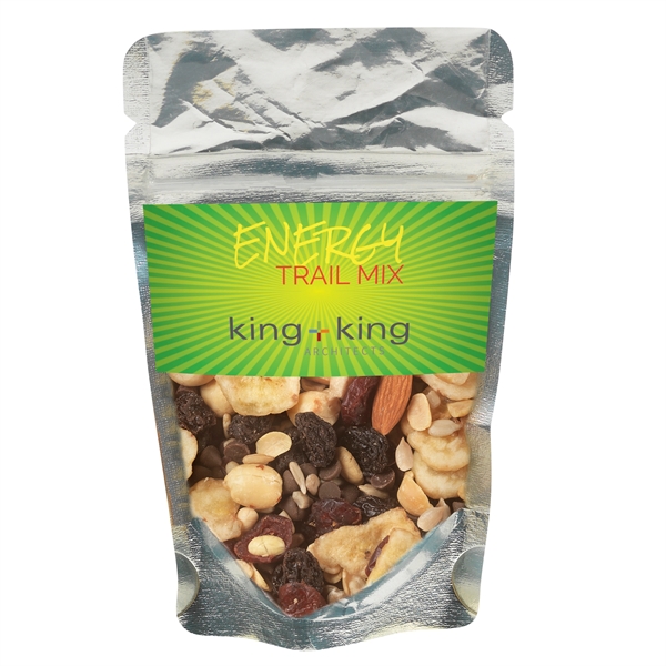 Resealable Clear Pouch With Energy Trail Mix