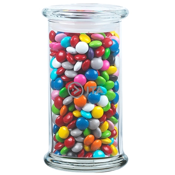 1 lb 5 oz. Chocolate Buttons in Glass Status Jar