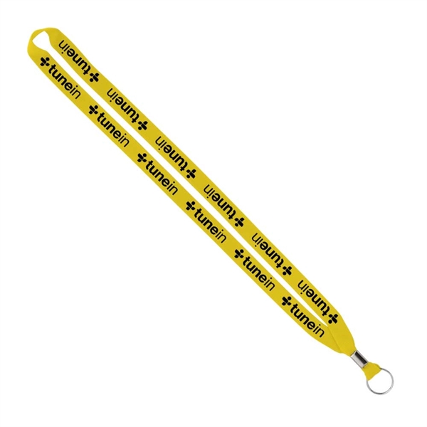Import Rush 5/8" Polyester Lanyard with Silver Crimp & Ring