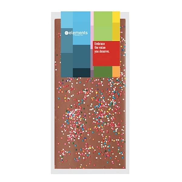 Belgian Chocolate Bars - Rainbow Sprinkles - 3.5 oz