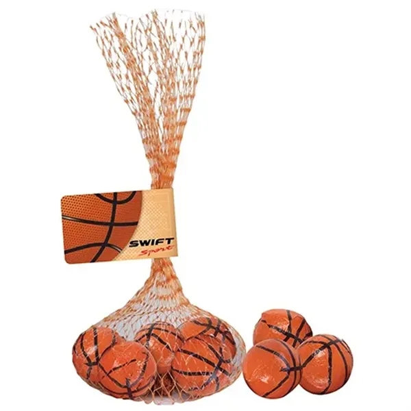 Nothin' But Net Mesh Bag - 5 Chocolate Basketballs