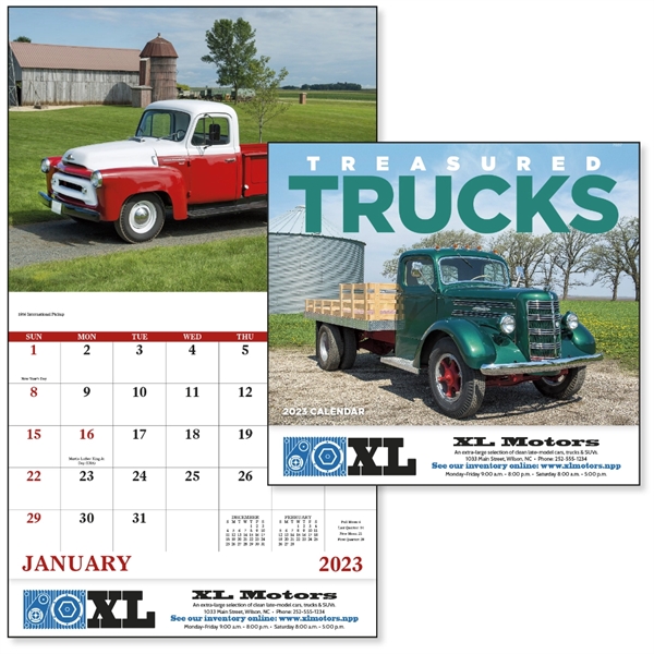 Stapled Treasured Trucks Vehicle 2023 Appointment Calendar
