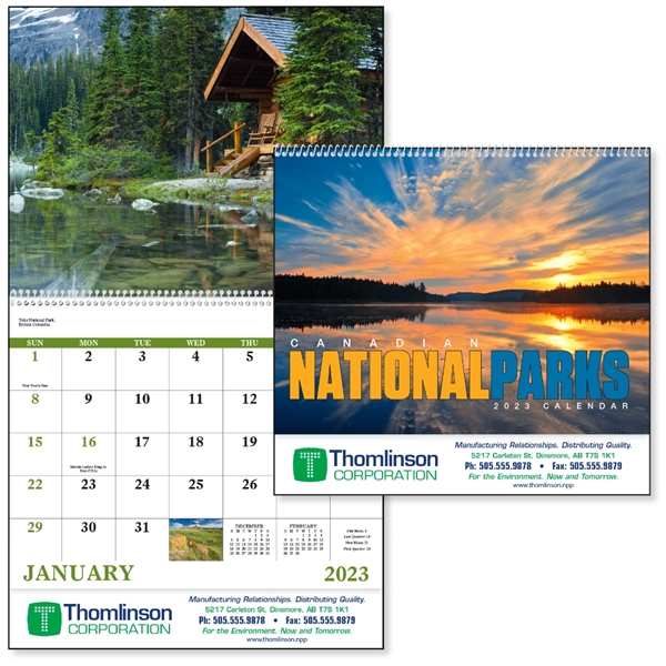 Canadian National Parks Spiral 2023 Calendar