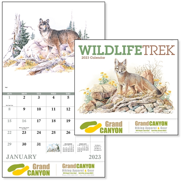 Stapled Wildlife Trek 2023 Appointment Calendar