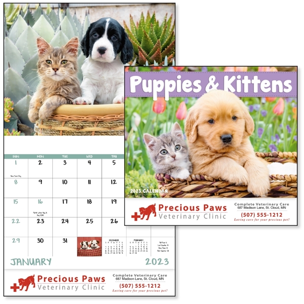 Stapled Puppies & Kittens Lifestyle Appointment Calendar