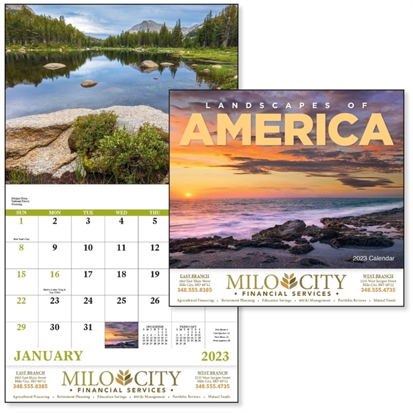 Stapled Landscapes of America Scenic Appointment Calendar
