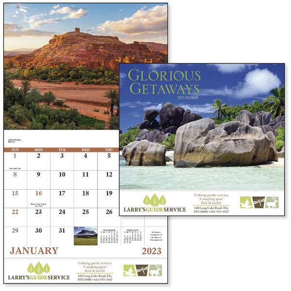 Stapled Glorious Getaways Scenic 2023 Appointment Calendar