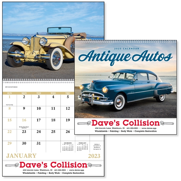 Spiral Antique Autos Vehicle 2023 Appointment Calendar