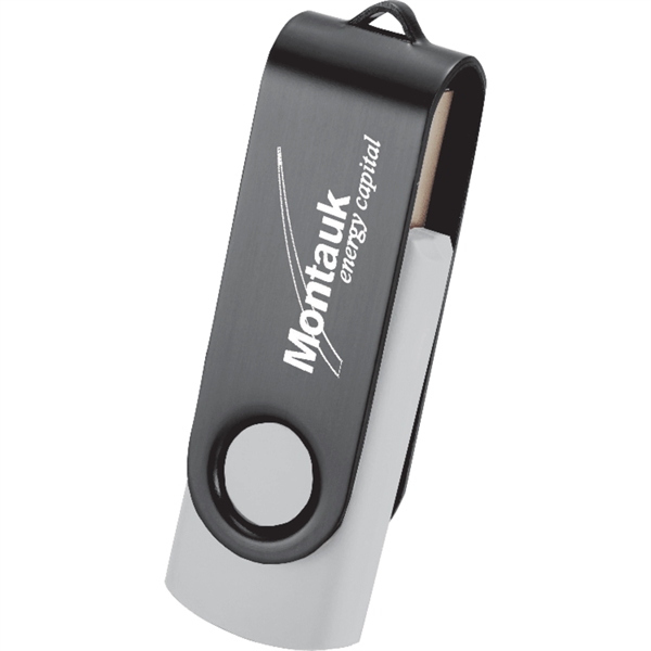 Rotate Black Clip Flash Drive 4GB