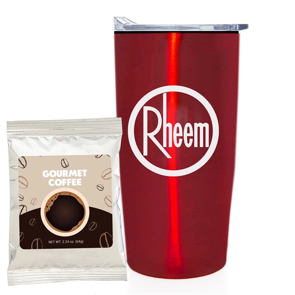 20 oz. Straight Tumbler With Plastic Liner Gift Set