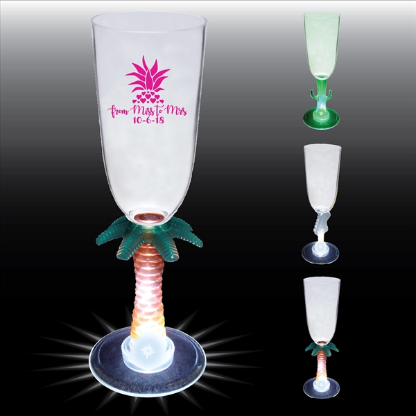 7 oz. Acrylic Light-Up Novelty Base Champagne Glass