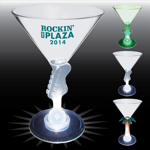 7 oz. Acrylic Light-Up Novelty Base Martini Glass