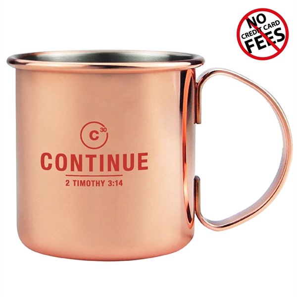 14 oz. Copper Coated Stainless Steel Moscow Mule Mug