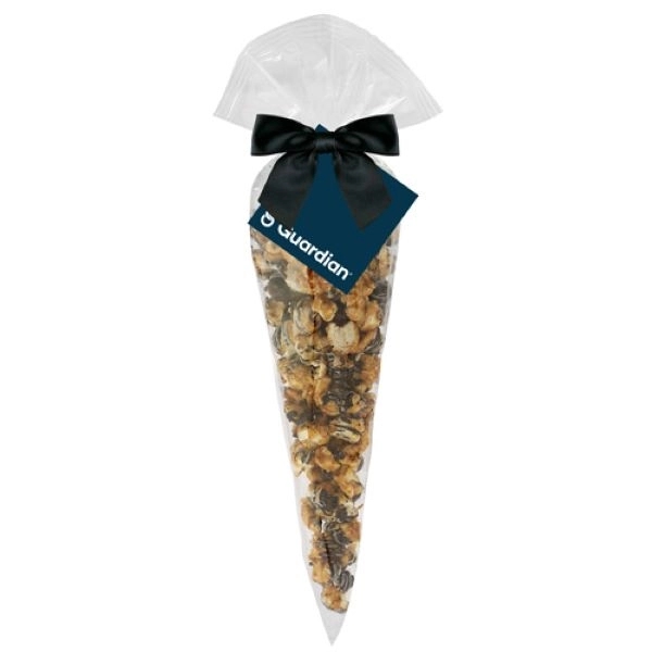 Large Gourmet Popcorn Cone Bag - Caramel Latte Flavor