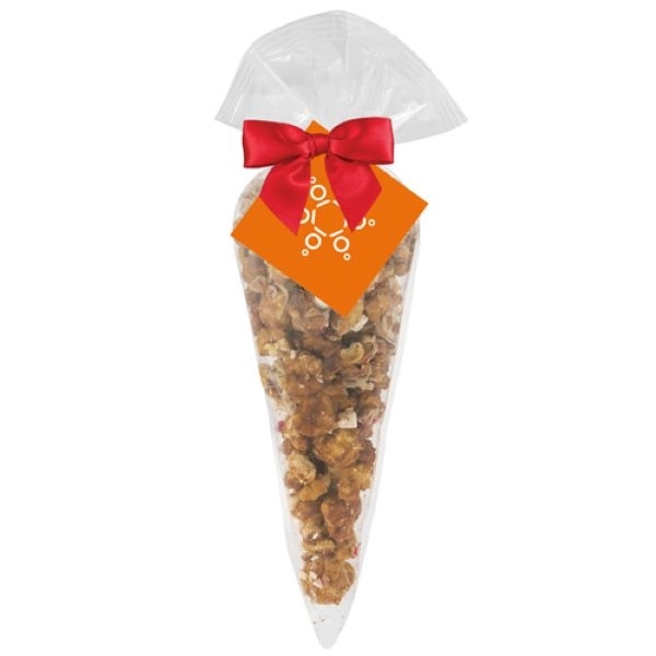 Gourmet Popcorn Cone Bag - Hot Chocolate Peppermint Flavor