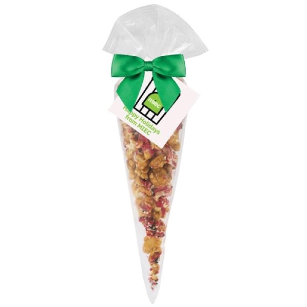 Gourmet Popcorn Cone Bag - Christmas Crunch Flavor