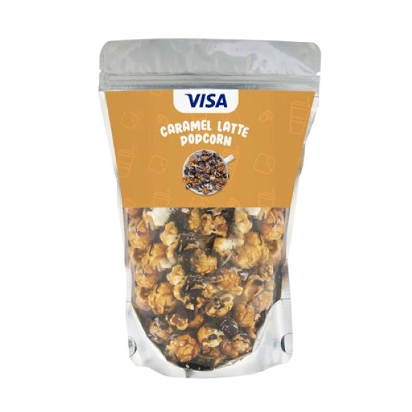 Resealable Popcorn Bag - Caramel Latte Flavor