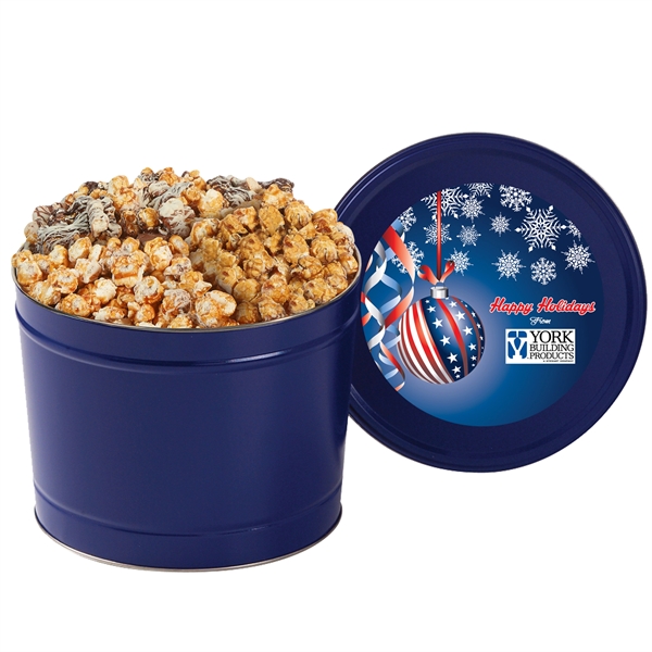 3 Way Gourmet Popcorn Tin - 2 Gallon