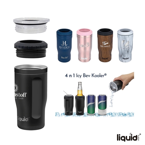 Liquid Fusion® Icy Bev Kooler® 4-In-1 Double Wall Stainle...