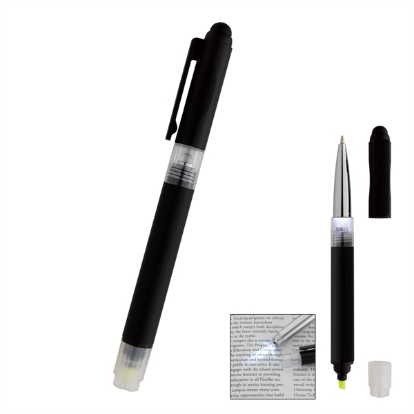 Illuminate 4-In-1 Highlighter Stylus Pen With LED