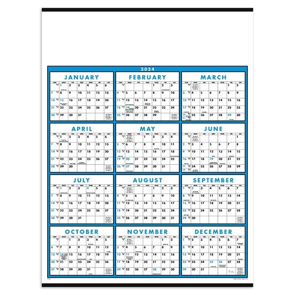 Span-A-Year Non-Laminated 2024 Calendar