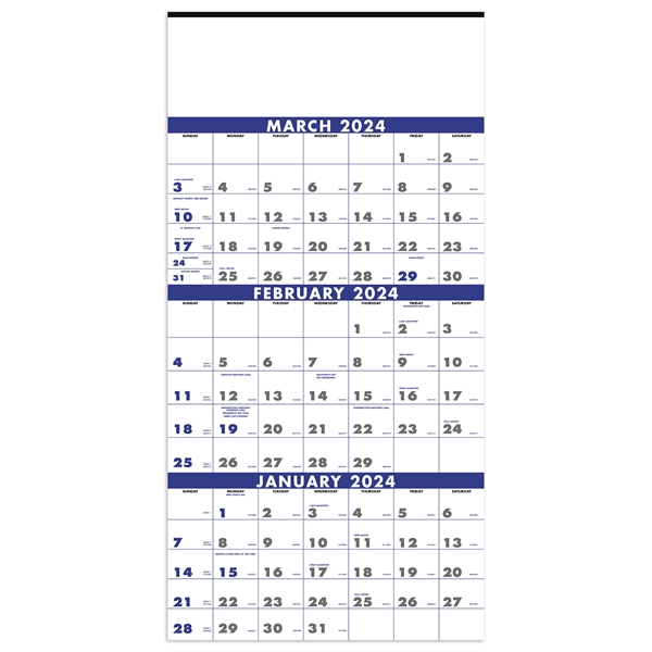 3-Month Planner 4-Sheet 2023 Calendar