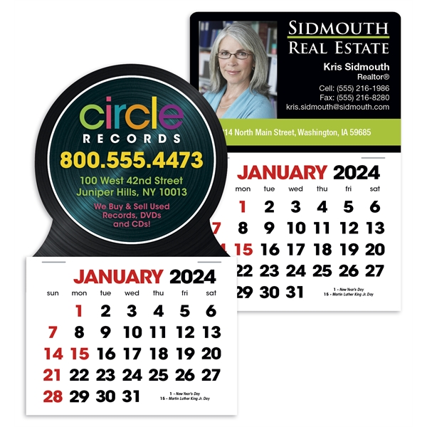 Full Color Stick Up English Grid 2024 Calendar