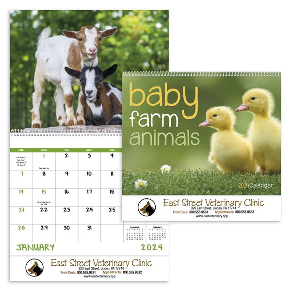 Spiral Baby Farm Animals Lifestyle 2024 Appointment Calendar