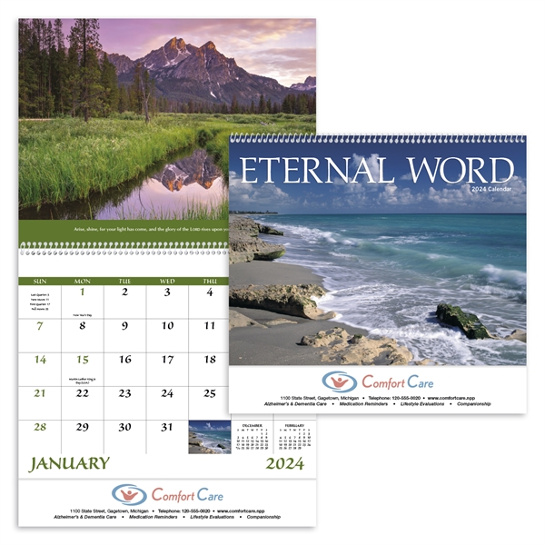 Spiral Eternal Word with Pre-Planning Form 2024 Calendar