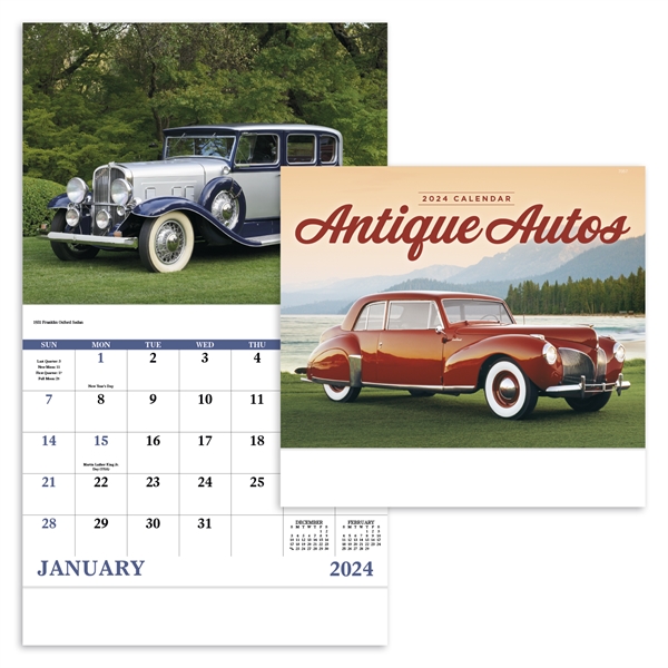 Stapled Antique Autos Vehicle 2024 Appointment Calendar