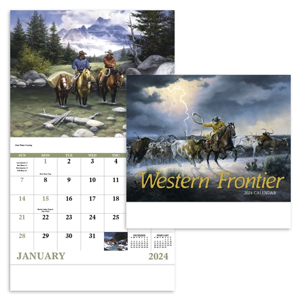 Stapled Western Frontier Americana 2024 Appointment Calendar
