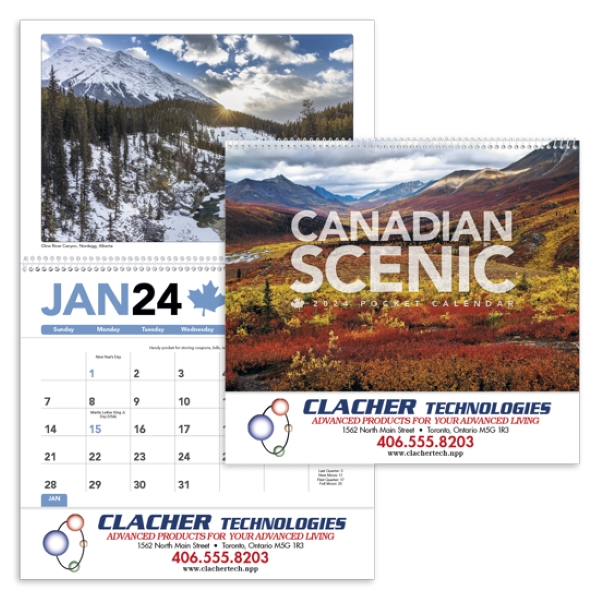 Canadian Scenic Pocket 2024 Calendar