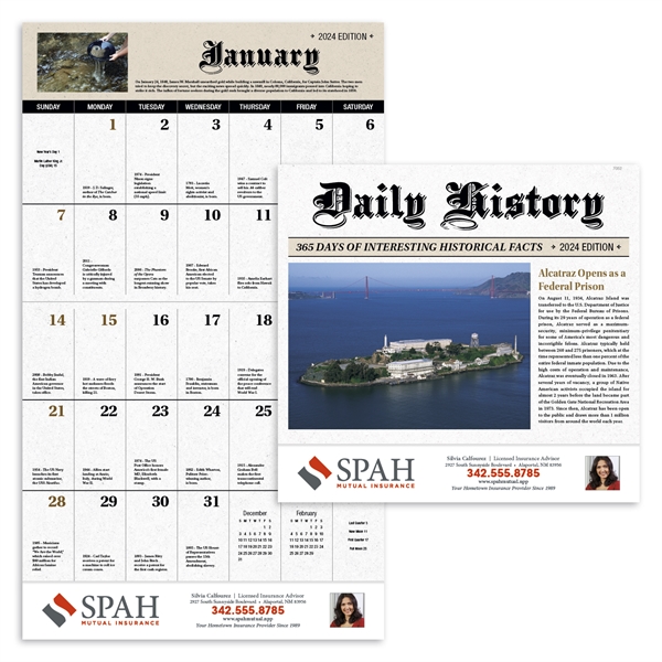 Daily History 2024 Calendar