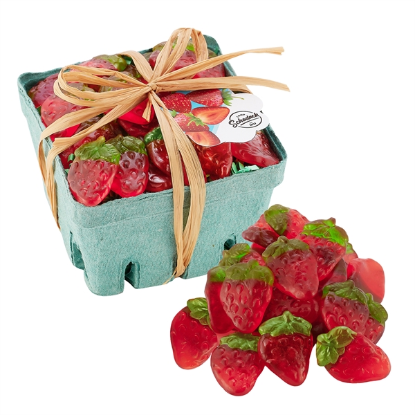 Candy Filled Produce Basket With Gummy Strawberries