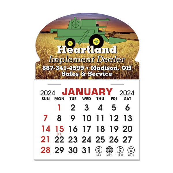 Stick It Magnet Calendar Pads - Oval w/ Bottom Strip