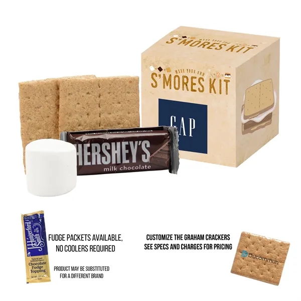 S'mores Kit Favor Box with Fudge Packets