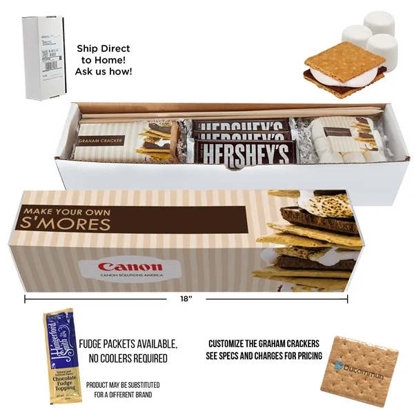 S'mores Campfire Kit in Mailer Box with Fudge Packets