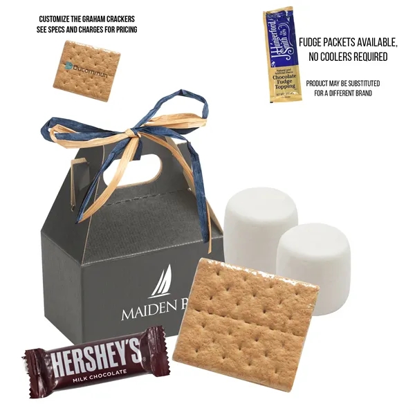 Mini S'mores Kit Gable Box with Fudge Packets